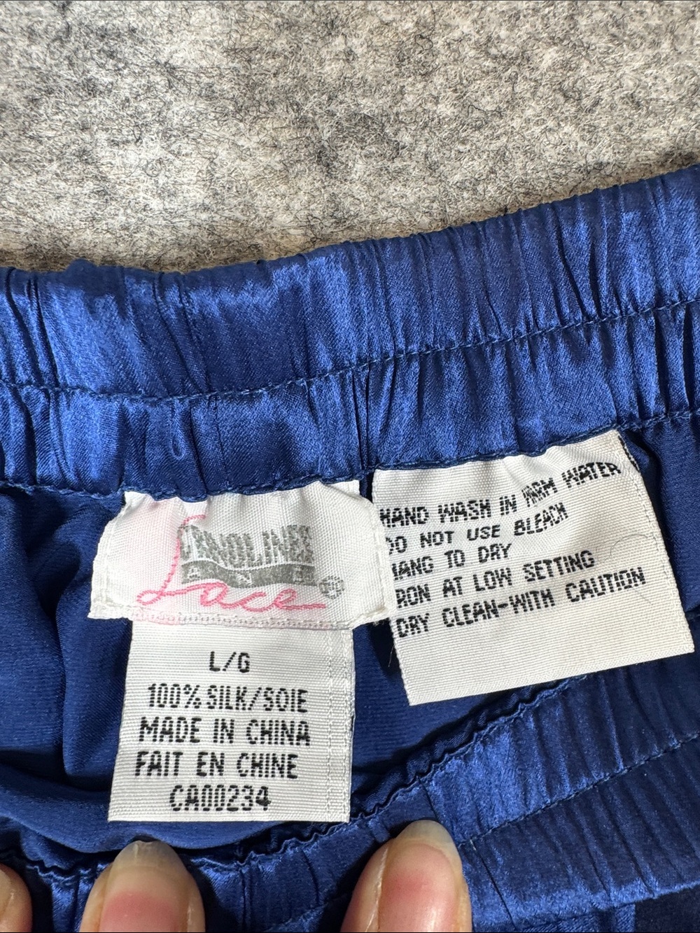 Vintage Silk Satin Royal Blue Lounge Sleep Shorts Large Y2K Minimalist Casual - Picture 9 of 11